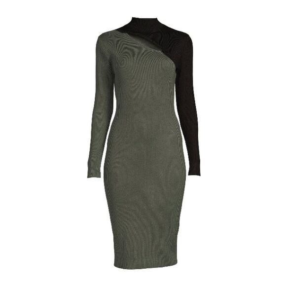 Women’s Juniors Funnel Neck Ribbed Dresses 2-Pack Size XS - Picture 2 of 9